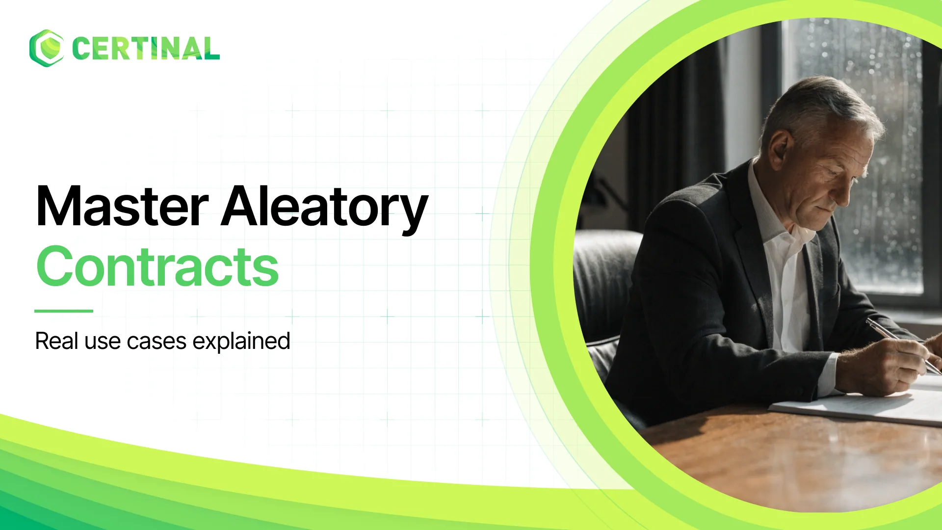 Master Aleatory Contracts with Real Use Cases