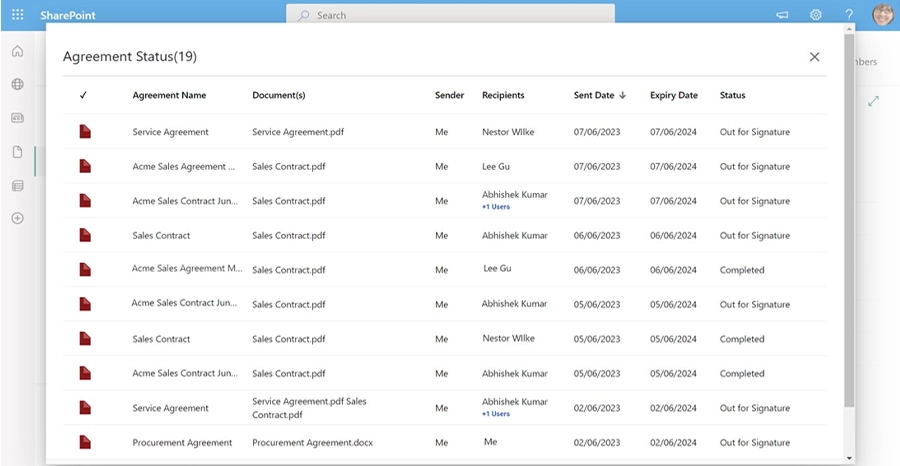 SharePoint Integration with Certinal eSign