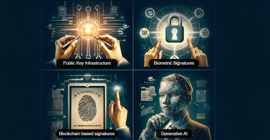 Technology used in different types of electronic signatures by Certinal eSign