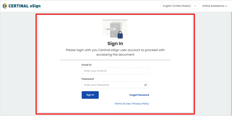 Mandatory enforced login feature by Certinal for enhanced security