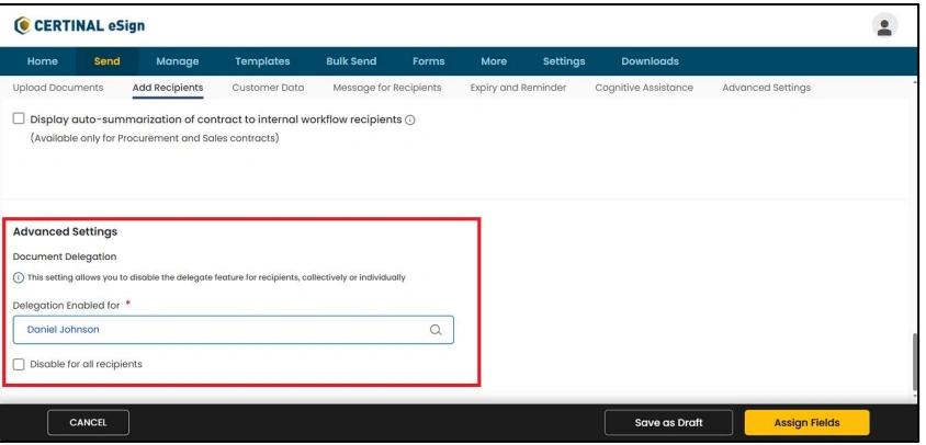 Efficient Document Delegation with Certinal eSign