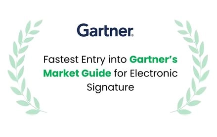 Fastest entry into Gartner's Market Guide for Electronic Signature