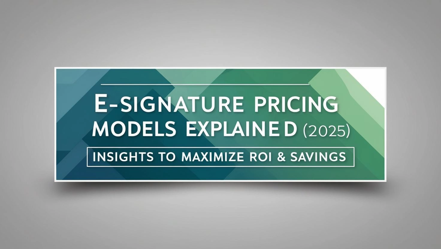 e signature pricing