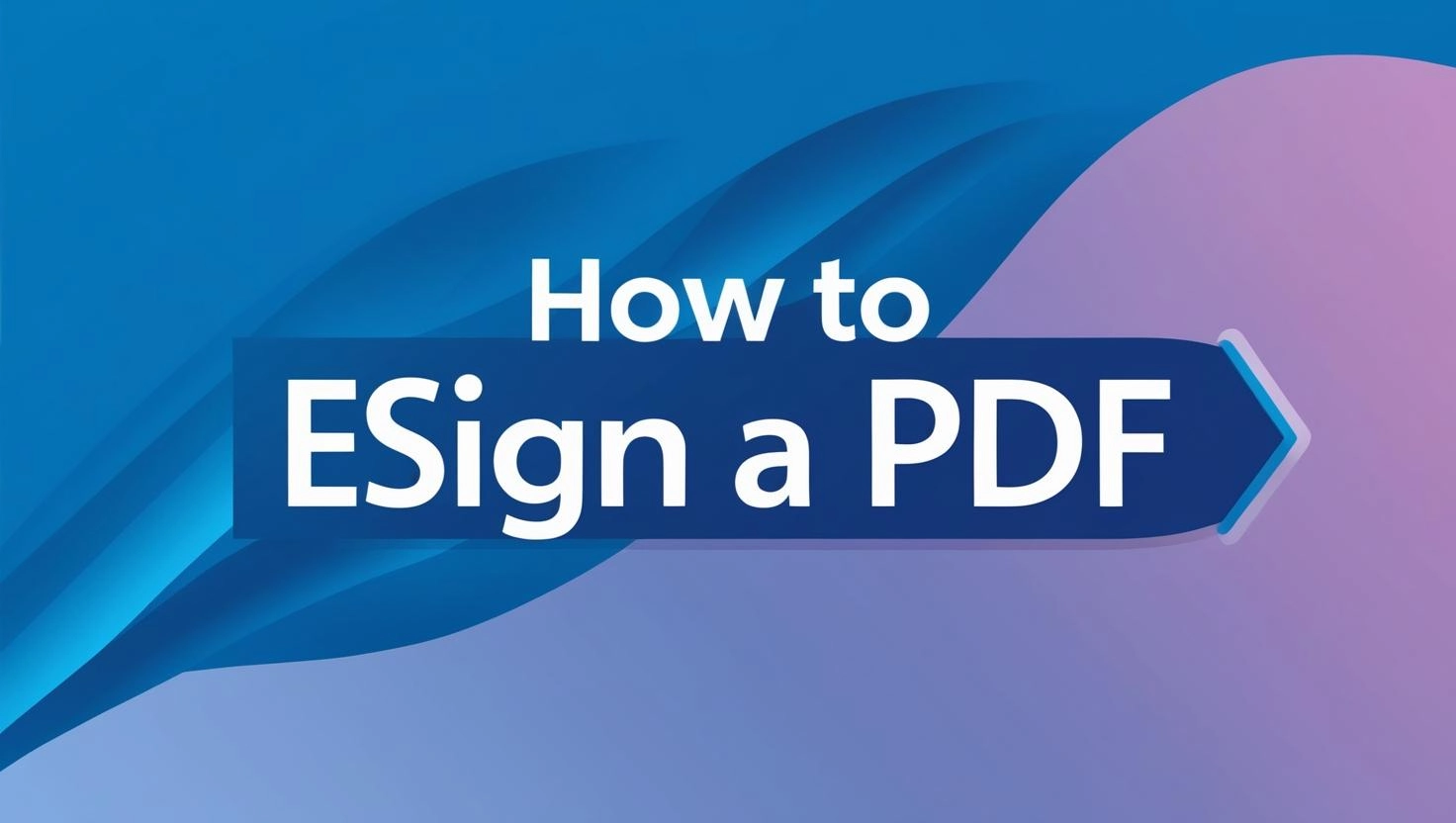 how to esign a pdf
