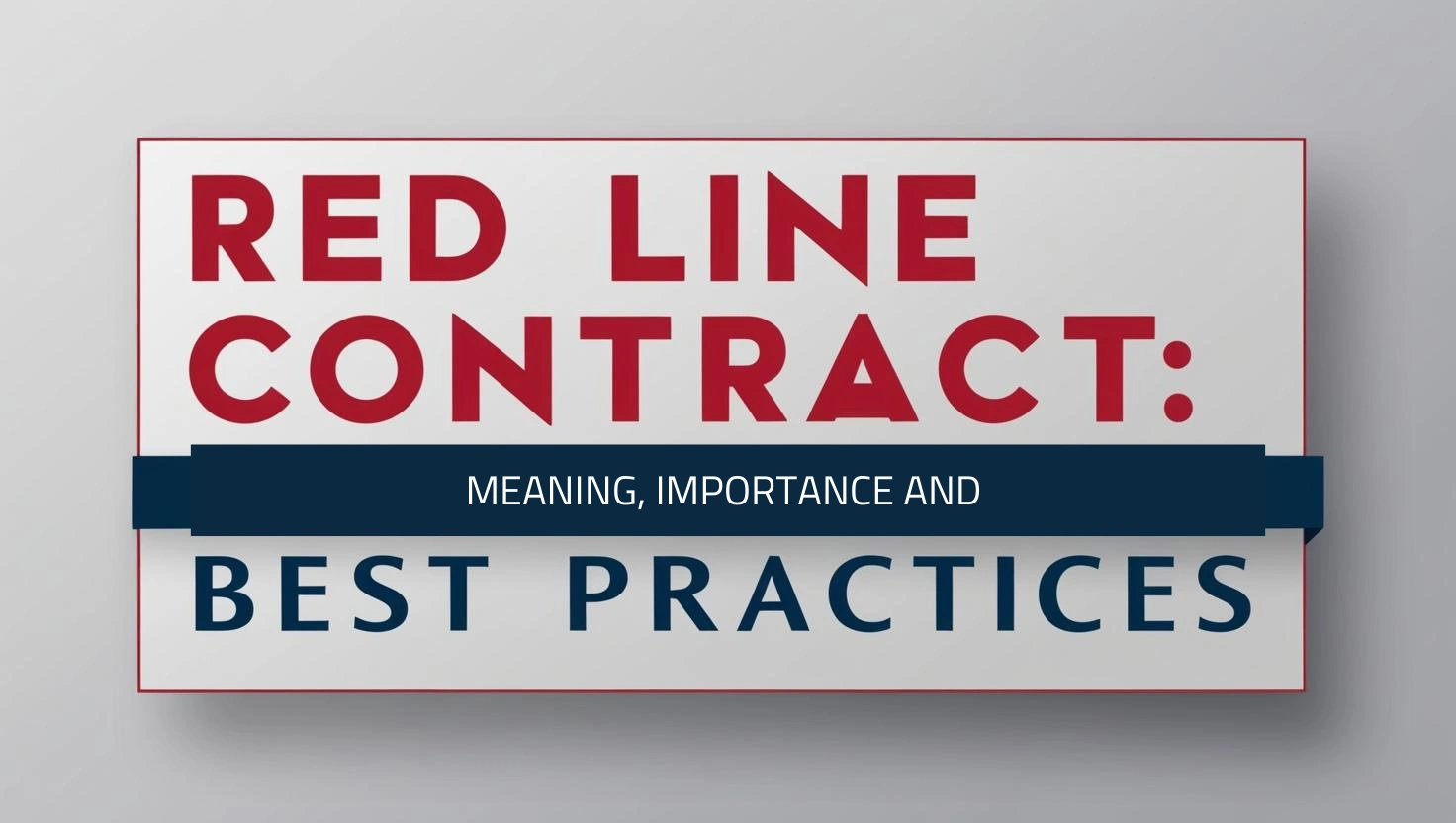 Redline contract