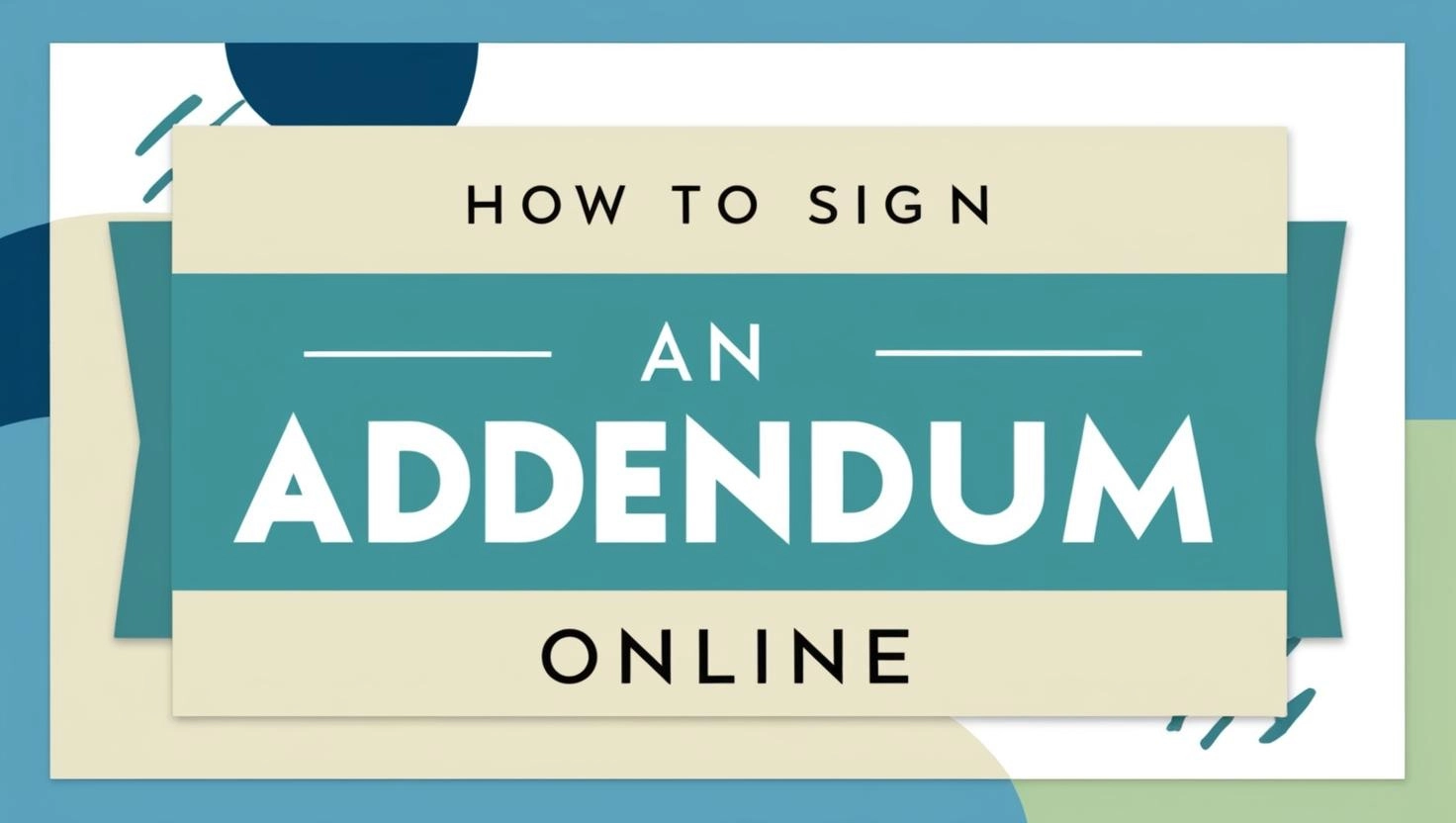 addendum signing