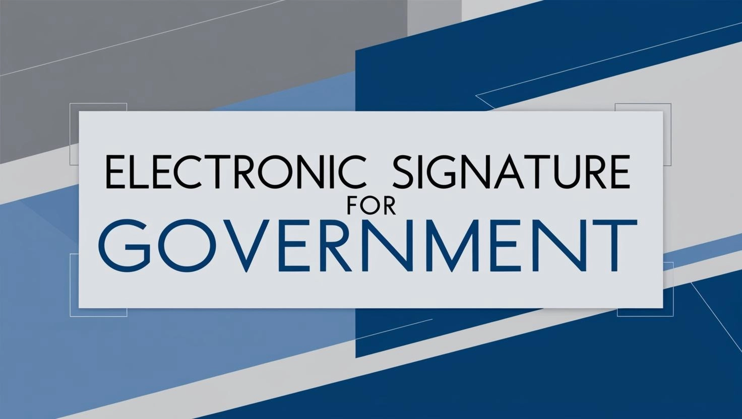 electronic signatures for government