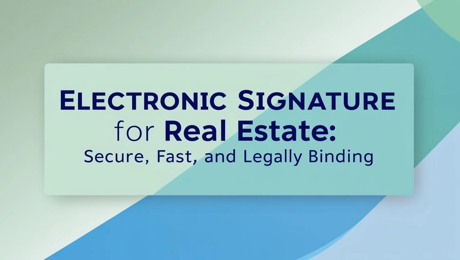 electronic signature for real estate